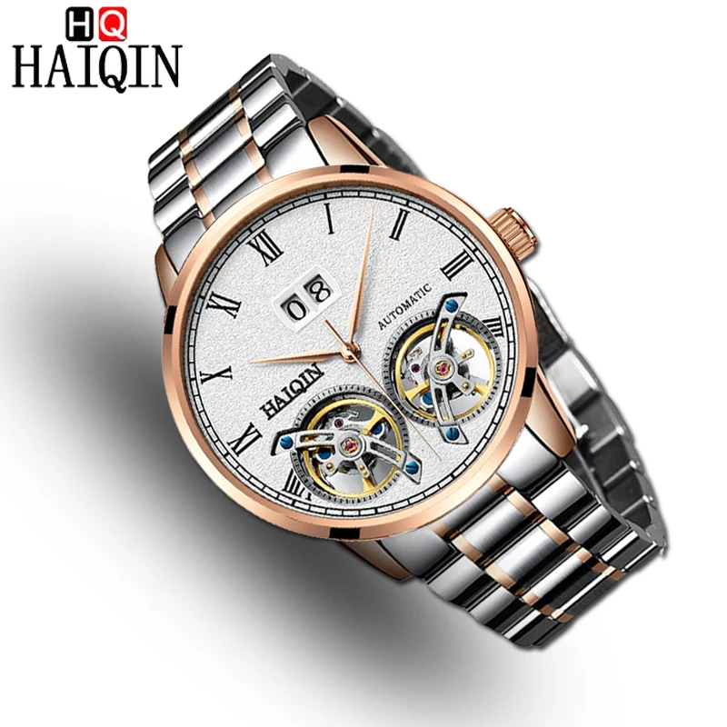 

HAIQIN New Men's Watches Top Brand Luxury Automatic Machinery Wristwatch Men Waterproof Tourbillon Sport Watch Relogio Masculino