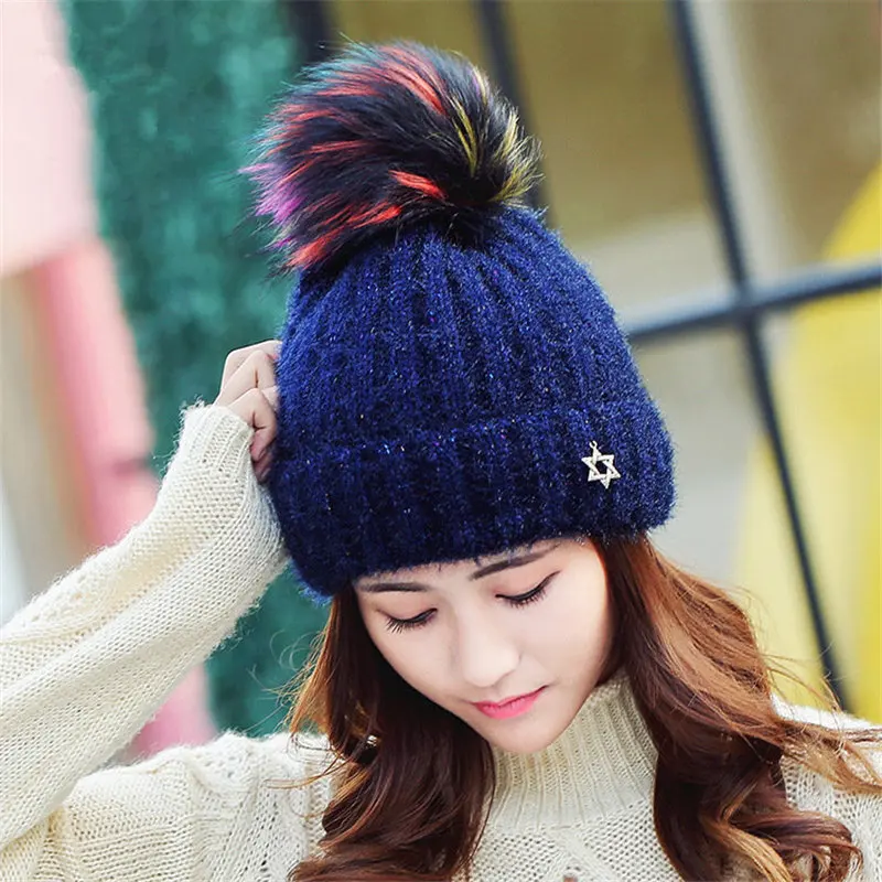 Новое поступление 2017 года довольно милые зимние Стиль ватным тампоном помпонами