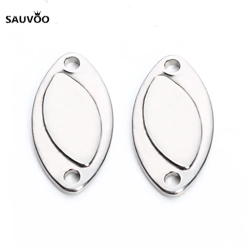F3507 9x18mm 20 шт серебряный цвет из нержавеющей стали полые овальные квадратные подвески в форме сердца соединители заготовки штамповки бирки для DIY Браслеты - Окраска металла: F3507 9x18mm
