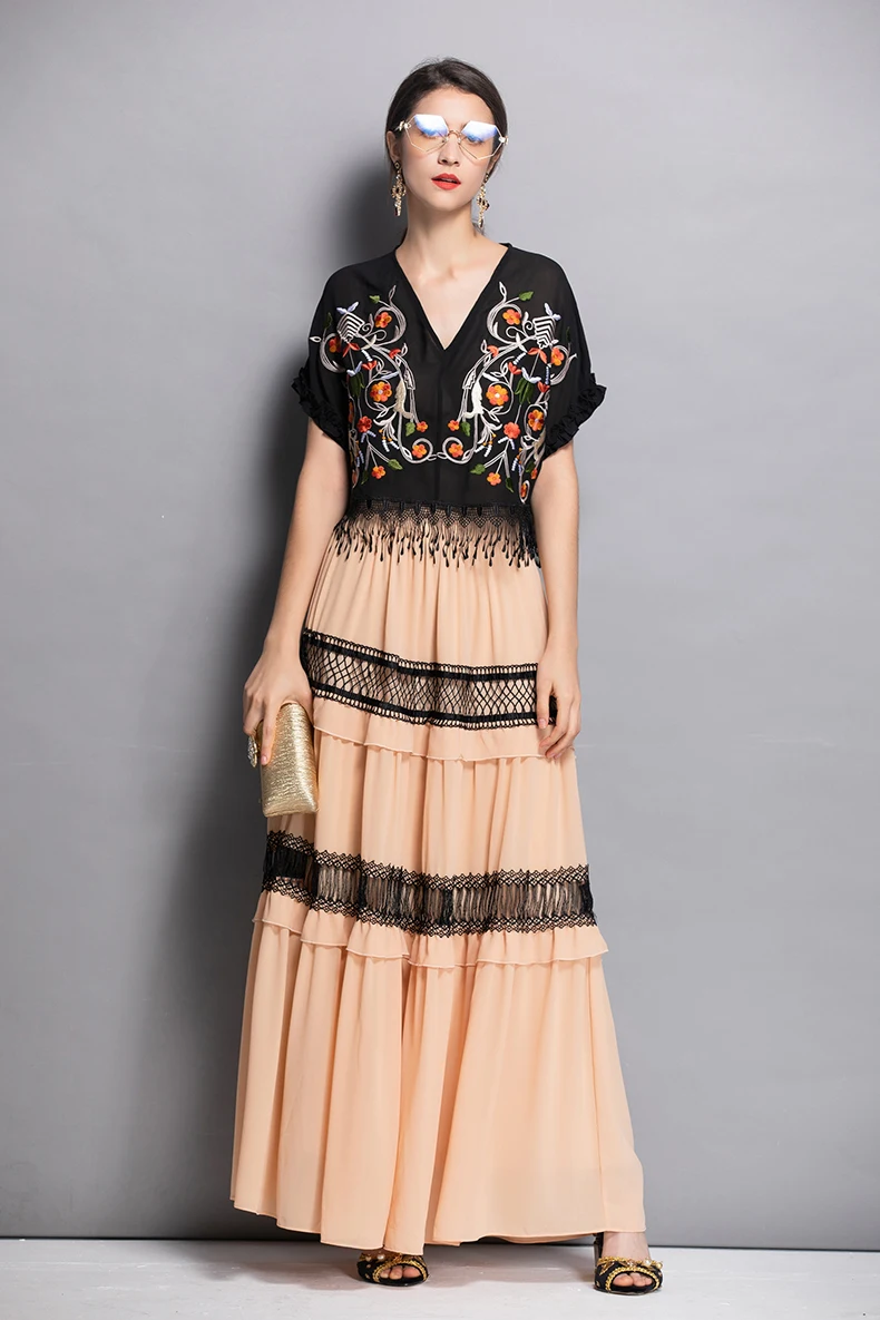 Женская сексуальная v образный вырез вышивка с короткими рукавами блузка