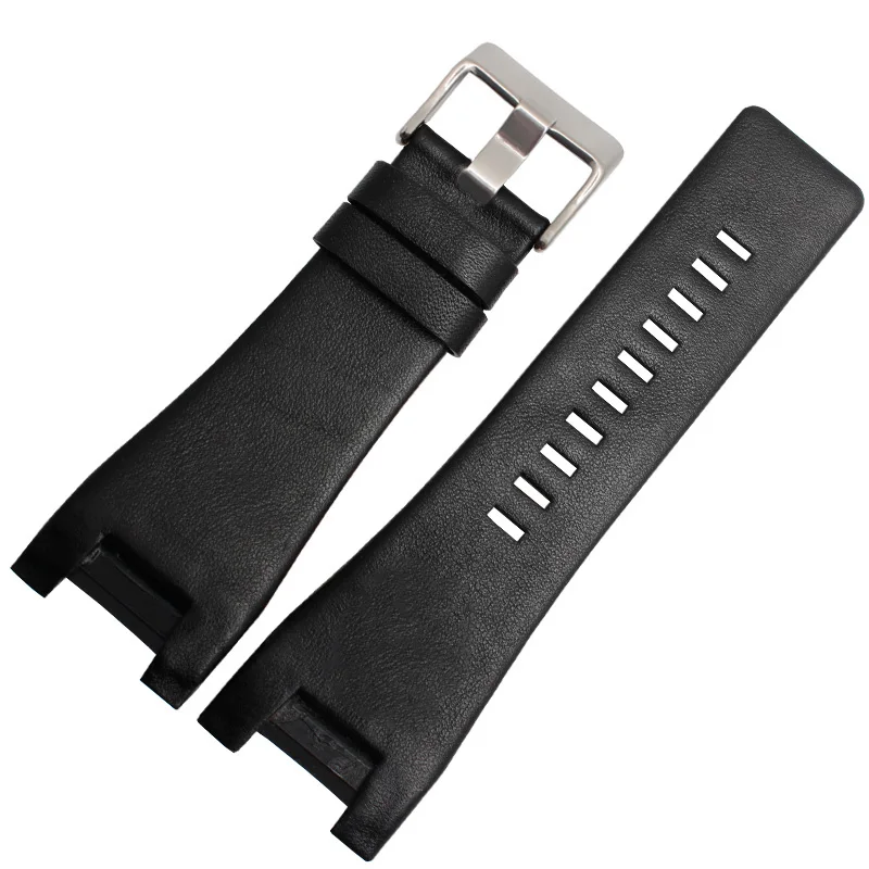 blackB silver buckle Браслет из натуральной кожи 32 мм ремешок для часов для дизельных часов Ремешок для наручных часов ремешок для DZ1216 DZ1273 DZ4246 DZ4247DZ287 ремешок для часов - Цвет ремешка: blackB silver buckle