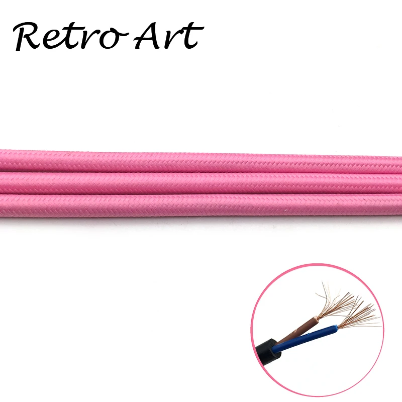 Винтажный светильник в стиле ретро 2*0 75 мм|fabric lamp|fabric lamp cordvintage electrical cord |