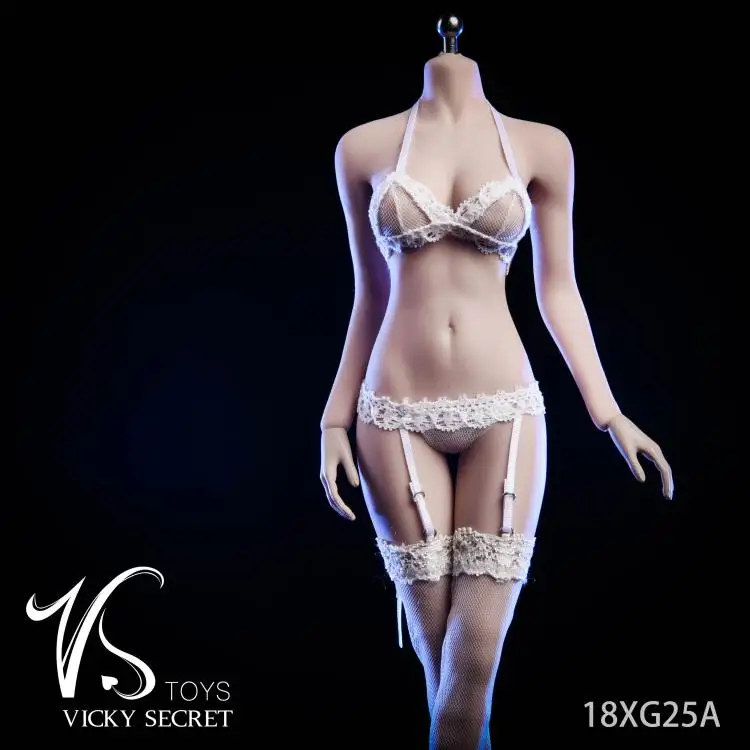 VStoys 18XG25 1/6 весы кружевные чулки на петельках Колготки комплект нижнего белья для