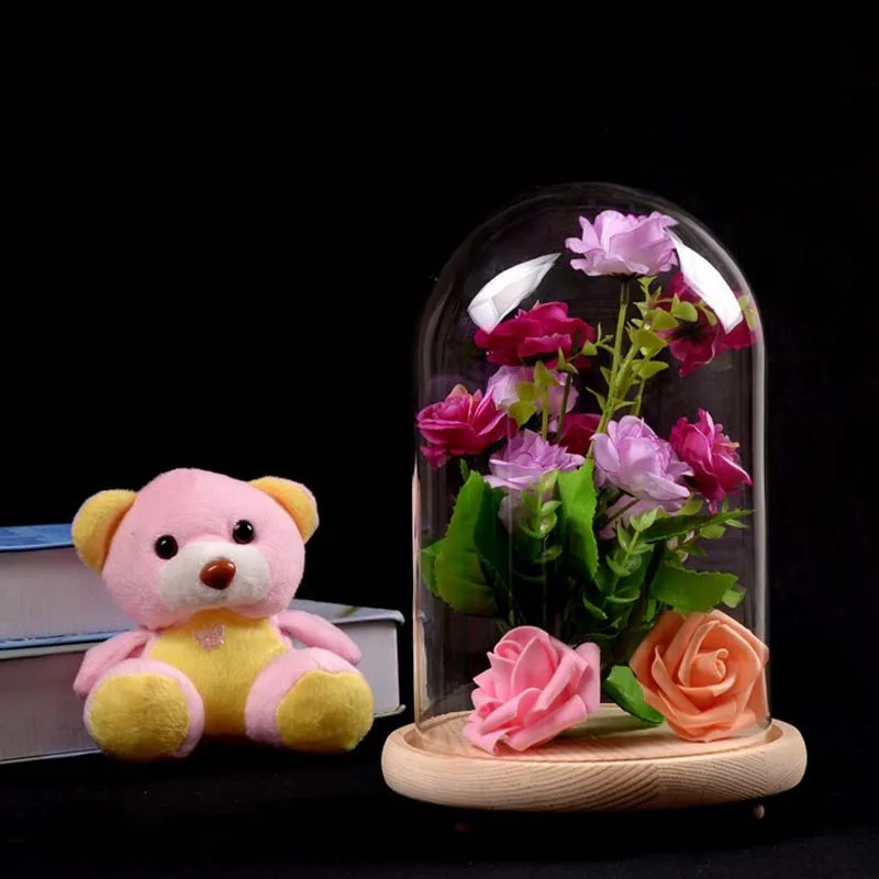 Креативный пейзаж стеклянная крышка DIY микроскопические живые цветы стекло для