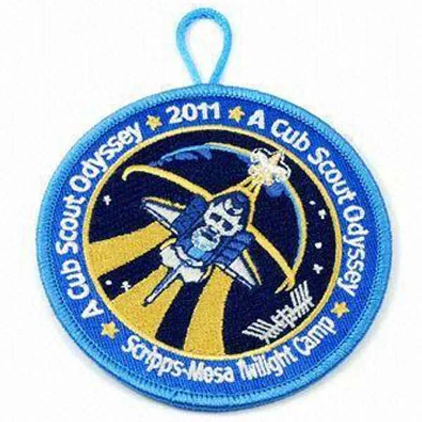 Cub Scout Odyssey вышитые значки сделана из саржи и плоского Broder ПВХ подложка Бесплатная