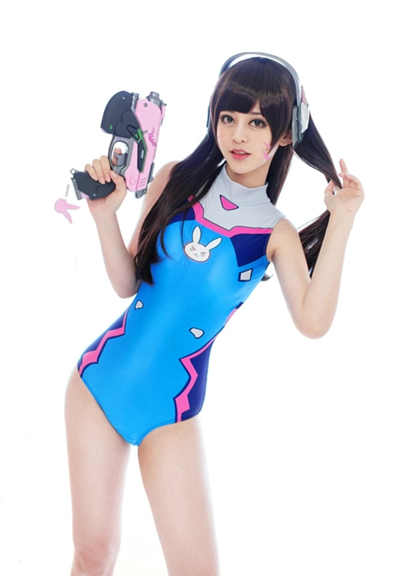 Новая сексуальная игра OW D. VA Косплей Костюм Dva Mercy sukummizu спандекс аниме купальник