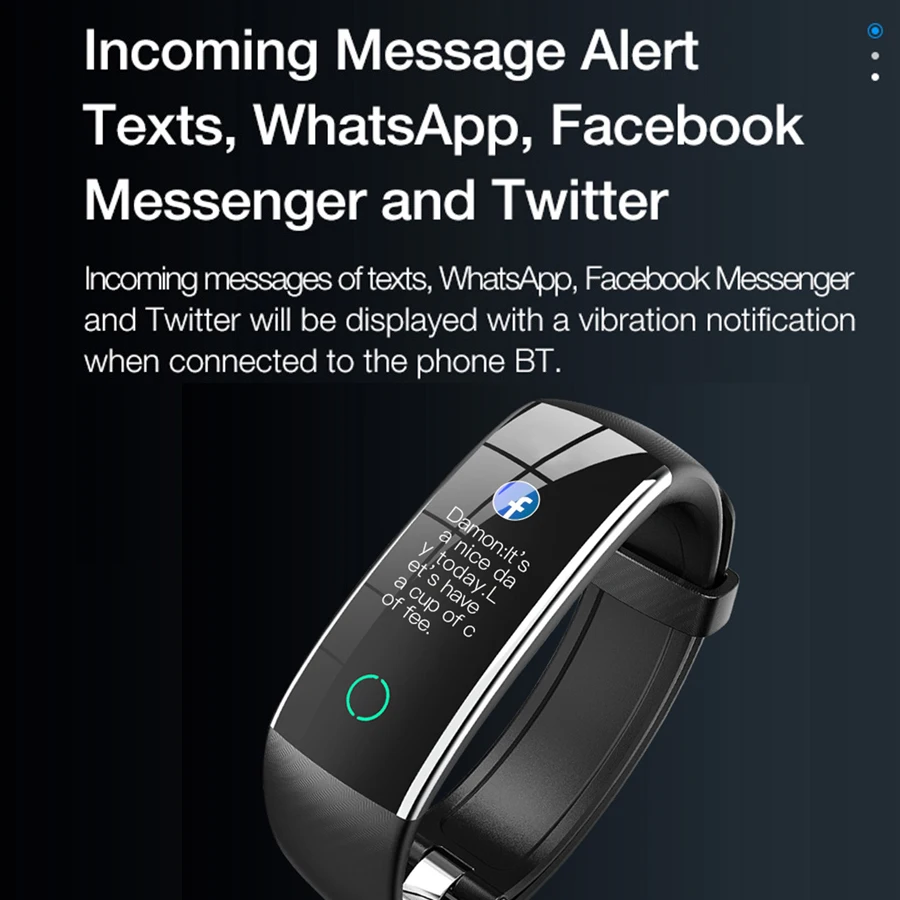 Водонепроницаемый Bluetooth IP68 смарт браслет Умные часы Для женщин мужчин монитор