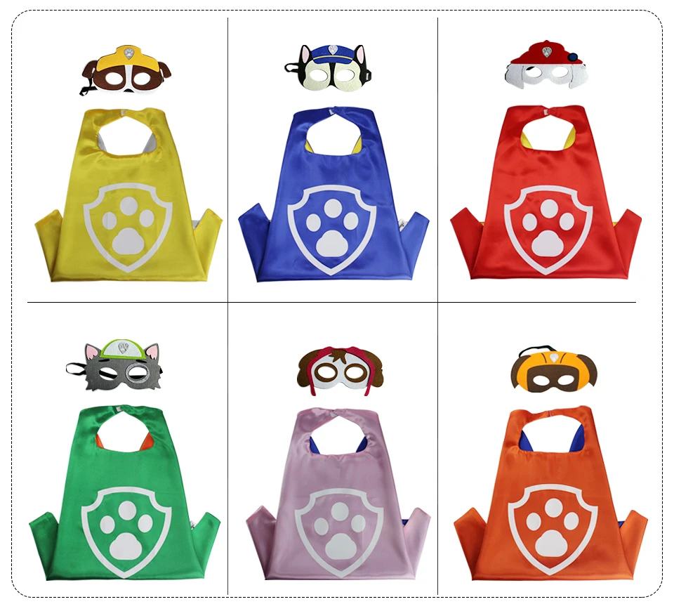 PAW-плащ и маска комплект патрульный костюм Детский для дня рождения супергероя