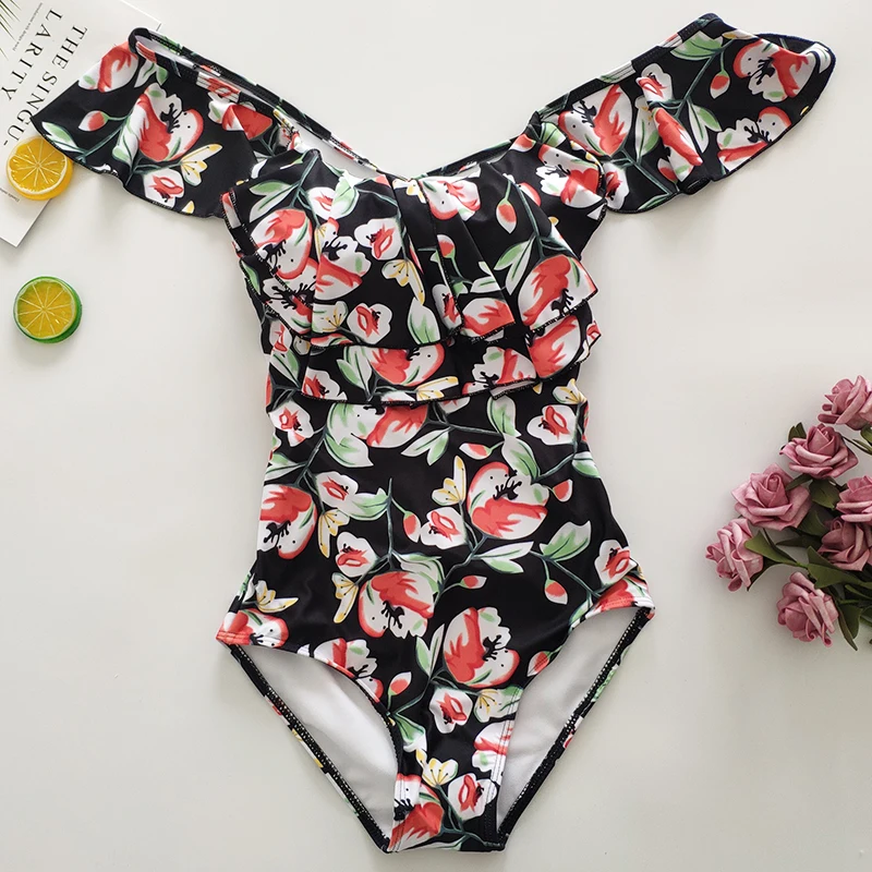 Новинка 2019 пикантная одежда для плавания с открытыми плечами Женский цельный