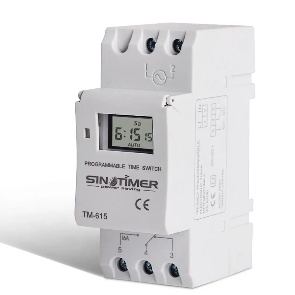 SINOTIMER AC 12 ~ 220 В еженедельно 7 дней программируемый цифровой реле времени таймер