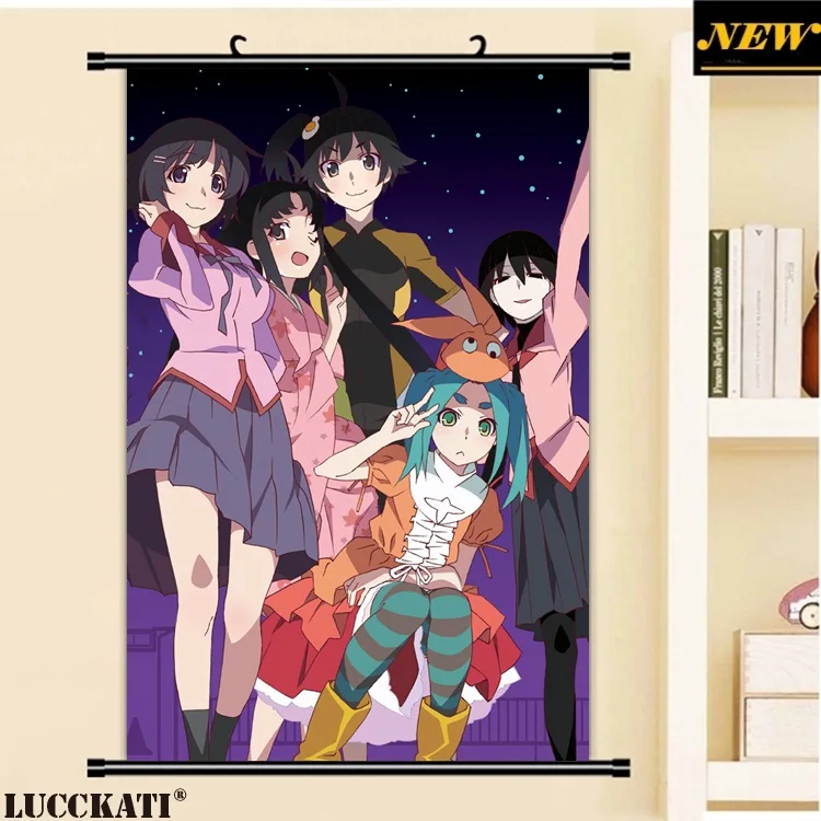 40X60 см Monogatari серии ИСТОРИЯ Bakemonogatari Лолита лоли мультфильм аниме стены прокрутки картина росписи плакат ткань холст живопись
