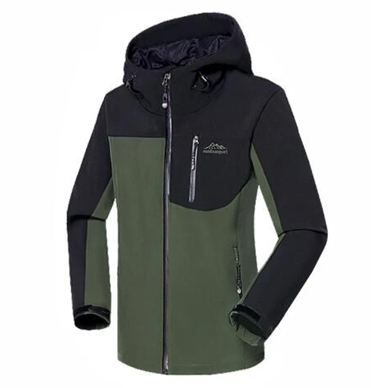 Мужская водонепроницаемая ветровка мягкая флисовая теплая верхняя одежда