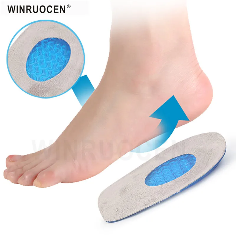 СЭБС половина стельки унисекс Уход за ногами подошвенный фасциит Achilles Tendonitis пяточная пятка Spur Pad облегчение боли фланелевые Massag вставки