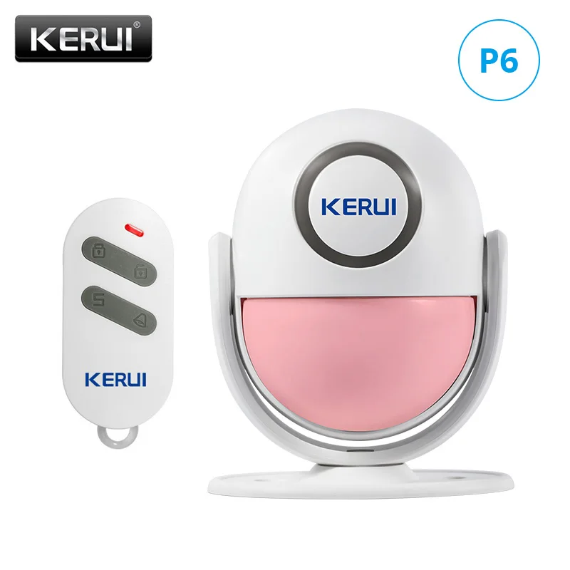 P6 Kit1 KERUI 125dB WP6 PIR сигнализация движения дверной звонок Домашняя безопасность приложение управление охранный Датчик Детектор Добро пожаловать дверной звонок SOS сигнализация системы - Цвет: P6 Kit1
