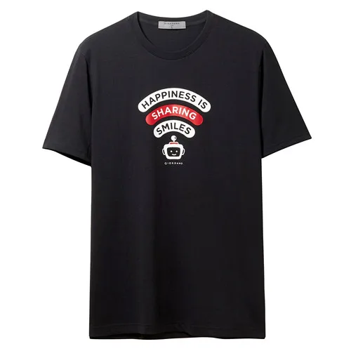 10Black Giordano мужская повседневная футболка с круглым воротом и короткими рукавами, имеется печатный рисунок на передней части футболки - Цвет: 10Black