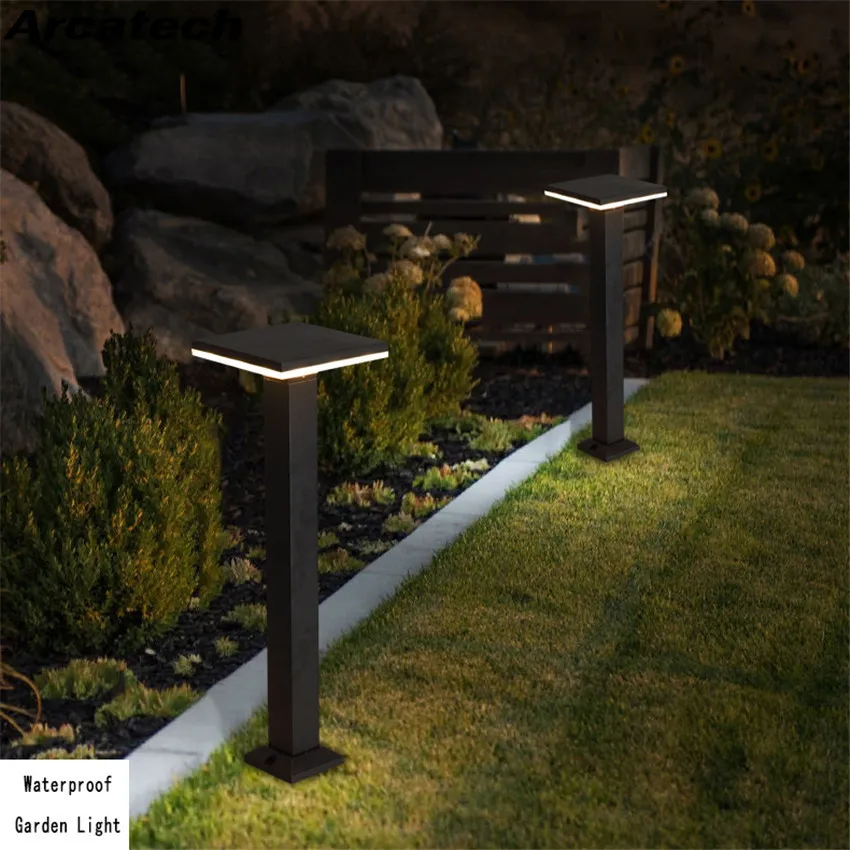 LED Outdoor Waterproof Lawn Lamp 12W LED Lawn Lamp for Garden Villa Yard Square Lighting AC90-260V NR76