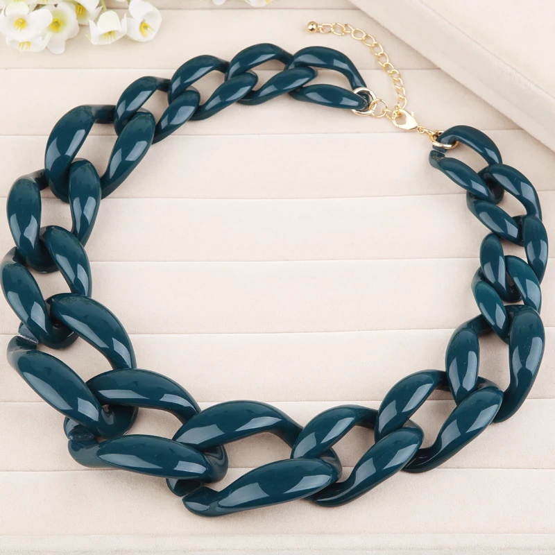 BOJIU модные ювелирные изделия ожерелье чокер пластиковая цепь Женское Ожерелье