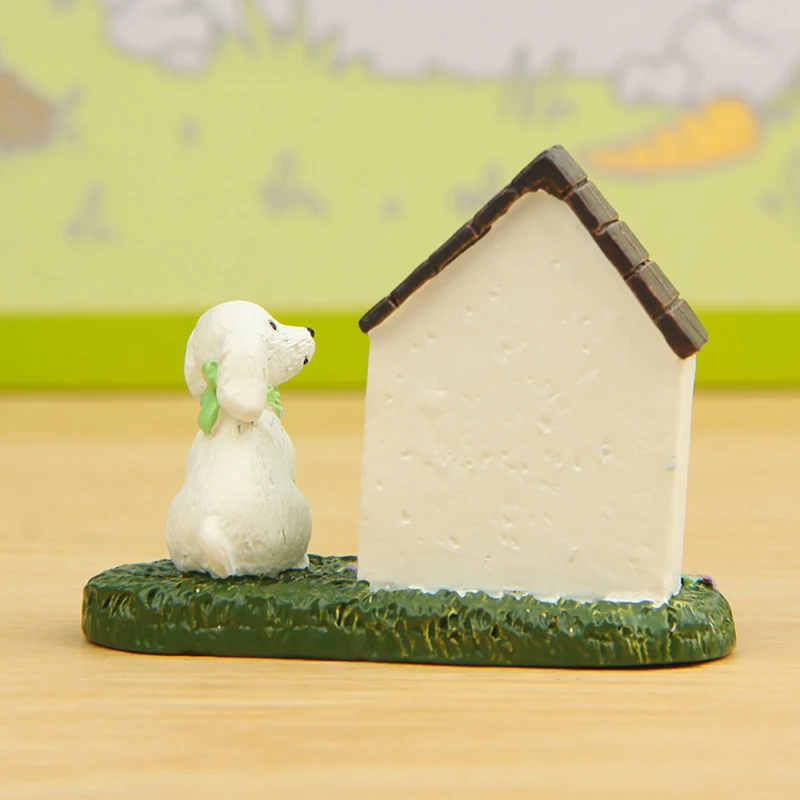 Фото Японские игрушки, домик для щенков Zakka, модель домика для собак Kawai 5,7 см, украшения для сада, Декор, детская игрушка, домашний декор №5