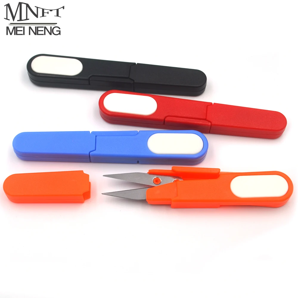 

MNFT 8PCS/LOT U Shape Pocket Fishing Scissors Line Cutter With Plastci Cover Multi-function Scissors Line Cutter