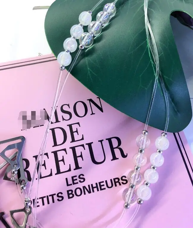 Прозрачная Наплечная лямка на одно плечо нижнее белье с жемчугом и перекрестными