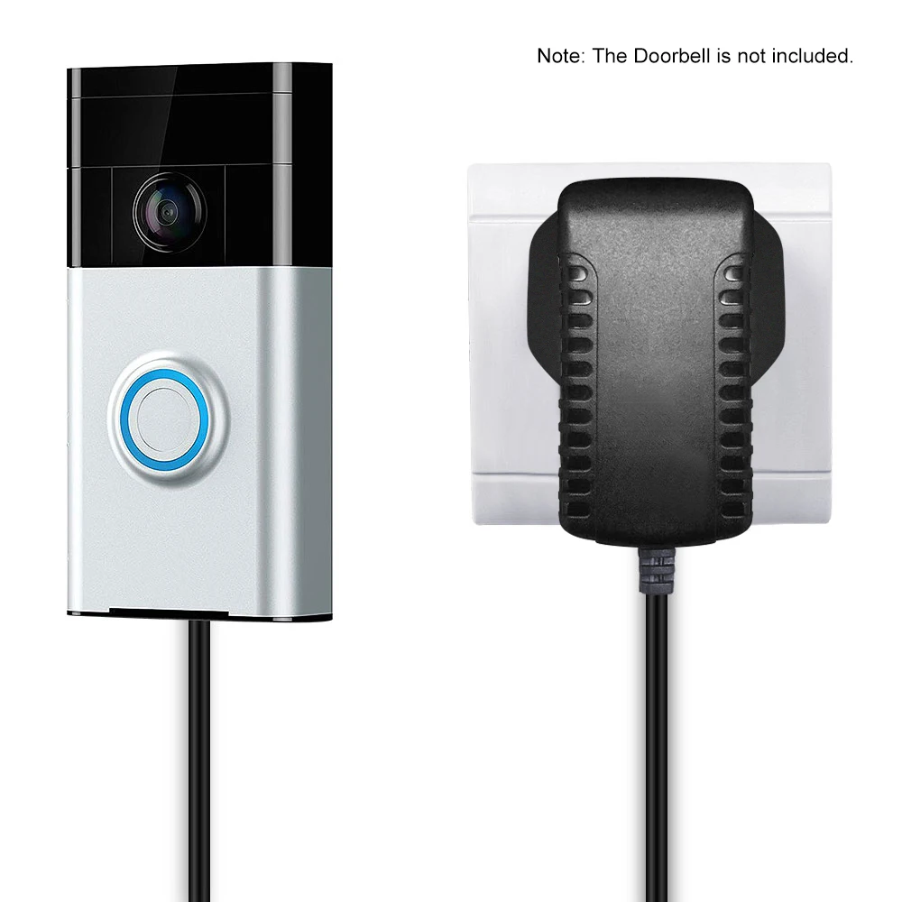 6 м кабель черный ЕС Великобритания США адаптер питания для кольцевого видео