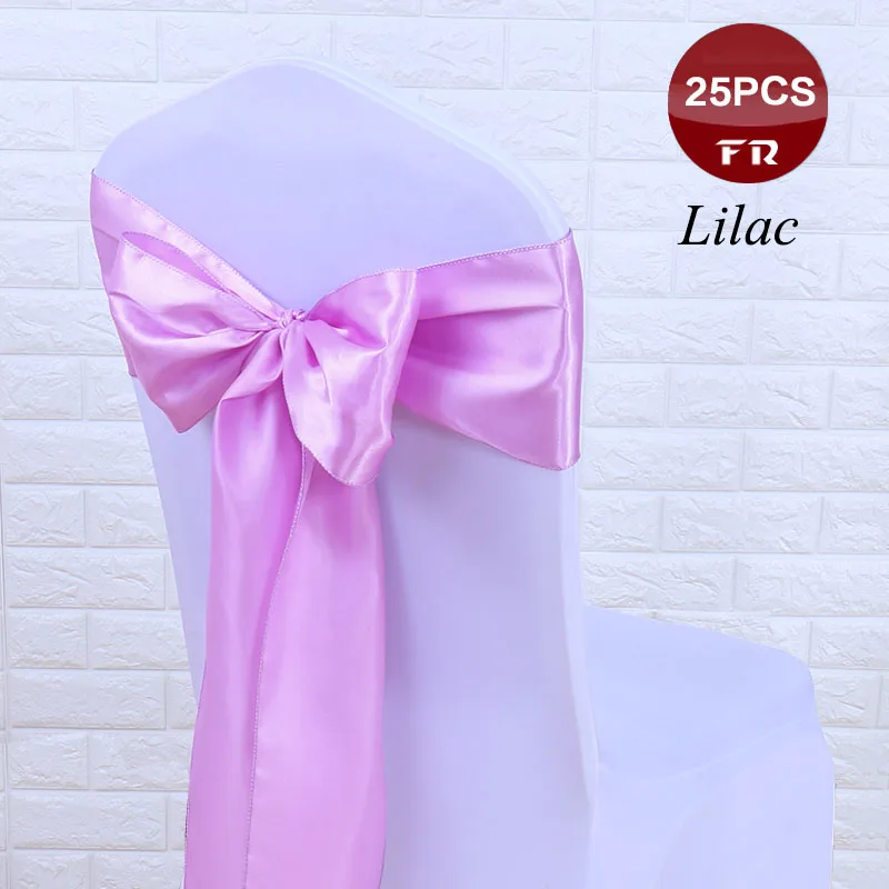 25 шт./компл. атласная повязка на стул большой цветочный чехол банты пояс
