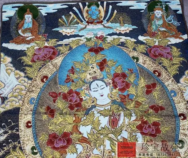 Chinese Boutique collection the Thangka embroidery buddha diagram | Дом и сад
