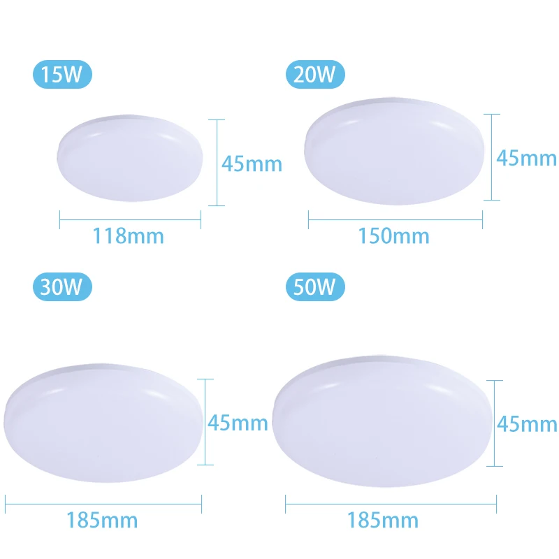 UFO LED Ceiling Lights 15W 20W 30W 50W Thin Ceiling Lamp Lights Fixture Bedroom Kitchen indoor Lighting 220V