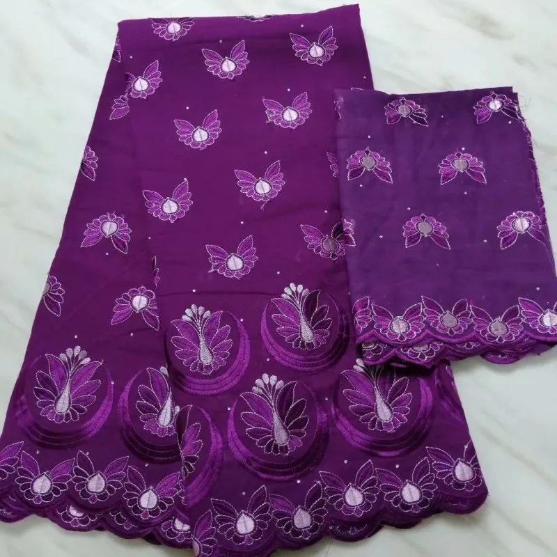 Оптовая цена фиолетовая нигерийская кружевная ткань высокого качества