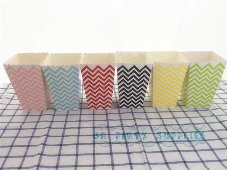 Бесплатная доставка 300 шт. светло-голубая коробка для попкорна детского душа