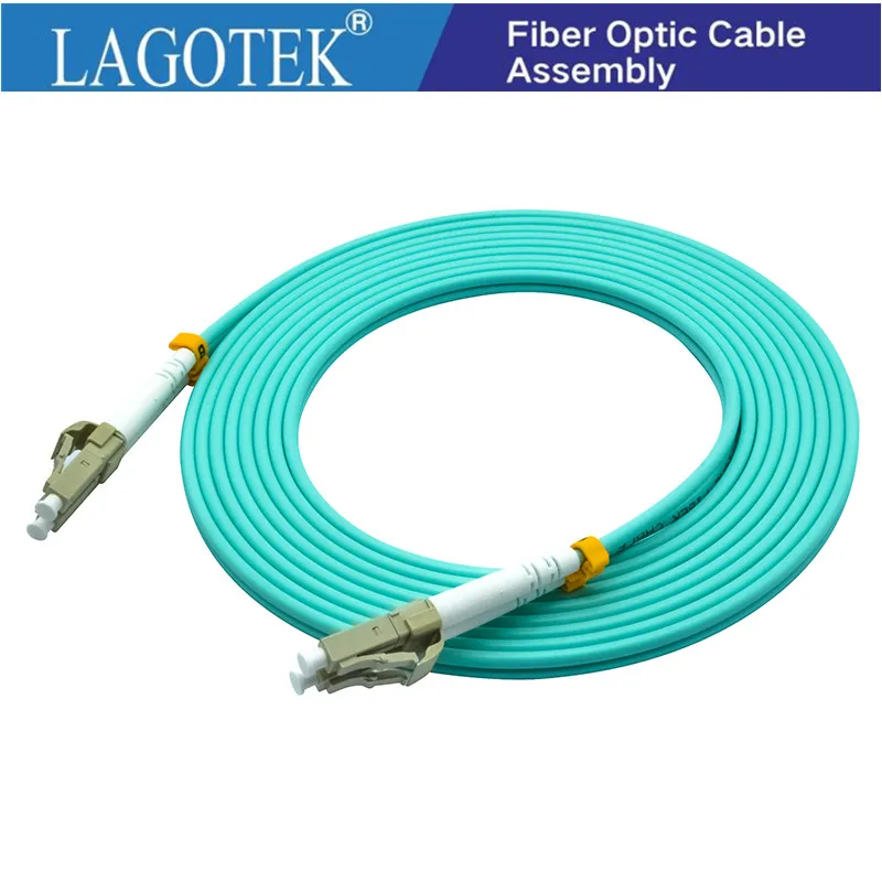 10 шт./лот 3 м LC к OM3 OM4 мультимодовый 10G волоконный патч корд дуплексный мм 50/60 мкм