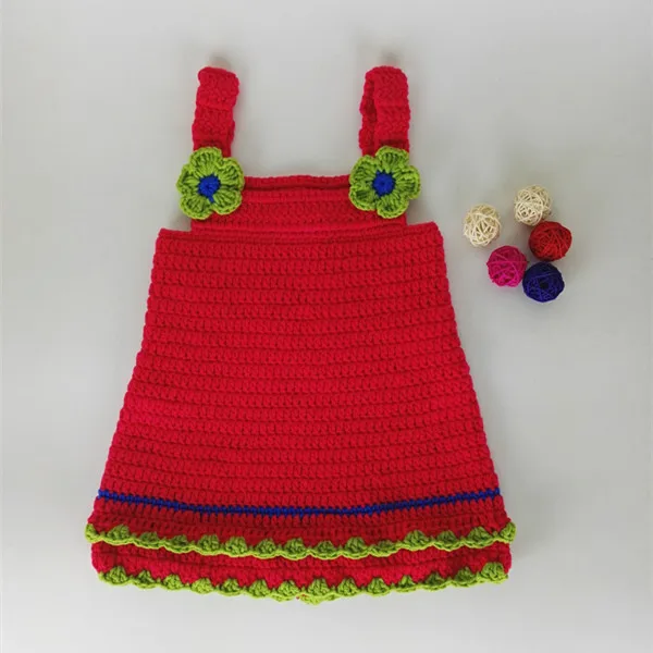 Платье для маленьких девочек вязаные новорожденных Платья фотосессии летнее