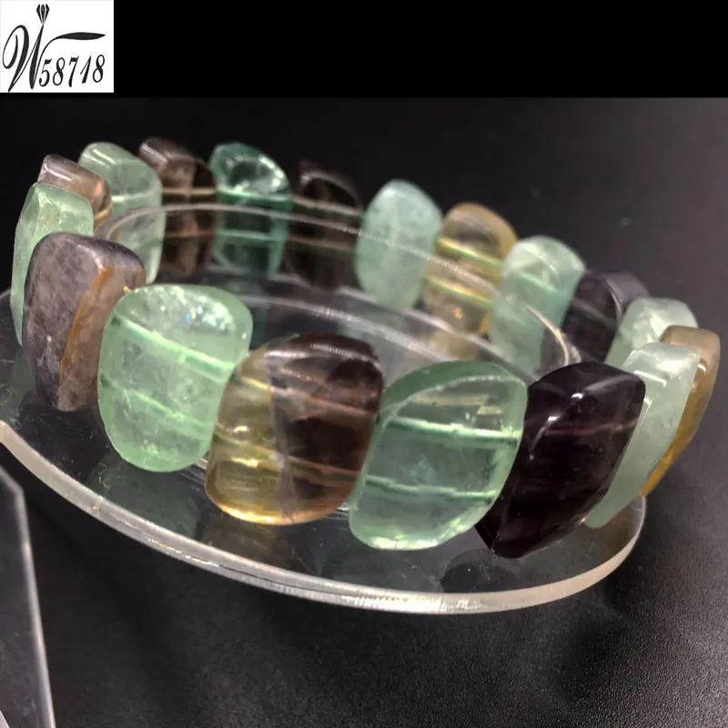 Flourite G8522 Опал Jaspe кристалл золотой камень авантюрин унакит Howlite Flourite Сердолик художественные бусины стрейч браслет 71/" PWB639 - Окраска металла: Flourite G8522