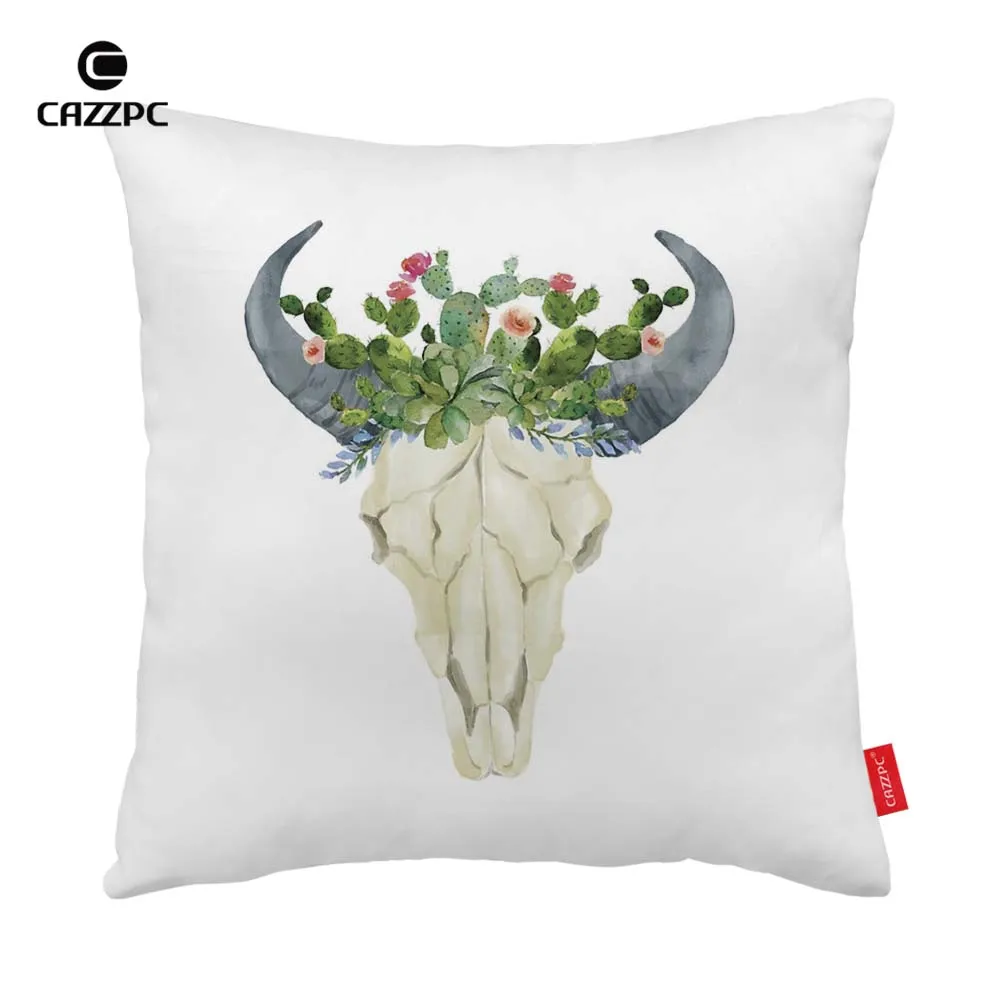 Скот черепа кактус Цветочный принт заказ автомобиля декоративные Пледы