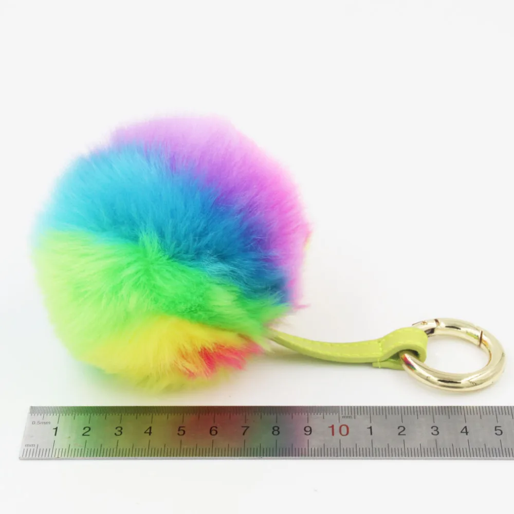1 шт. женский брелок из искусственного меха 10 см|bag charm|ball keychainkeychain women |