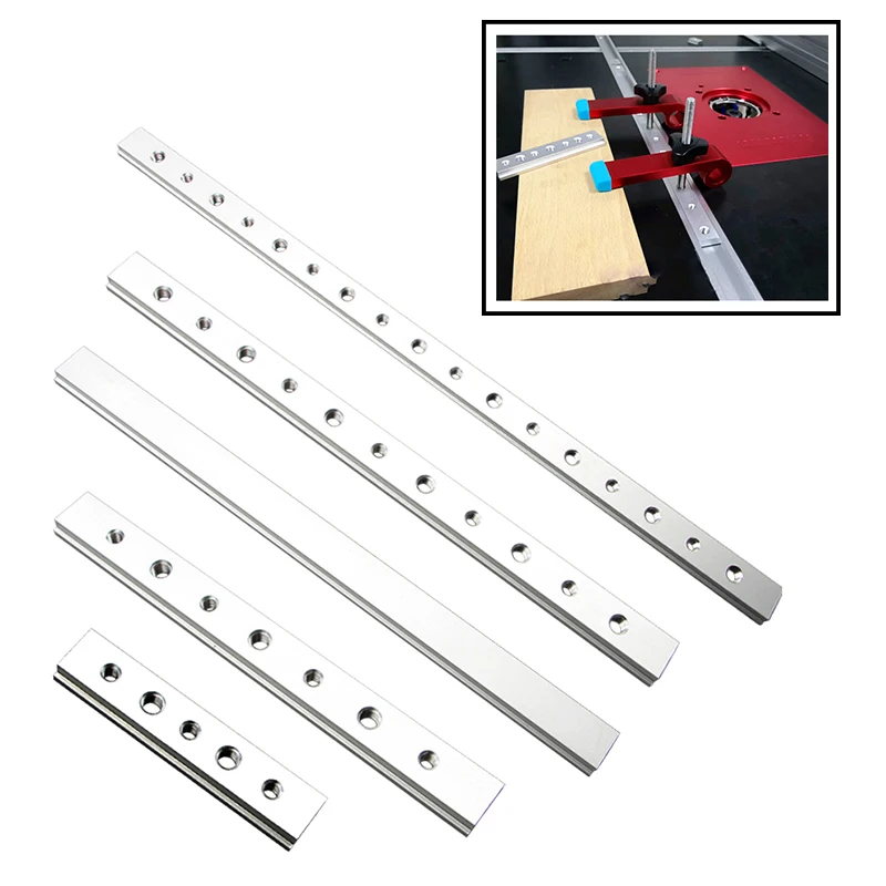 

Aluminium 100mm 200mm 300mm 450mm M6 M8 Slide Slab T Track Slot for Miter Track Fixture Slot Woodworking Tool Router Table Tools