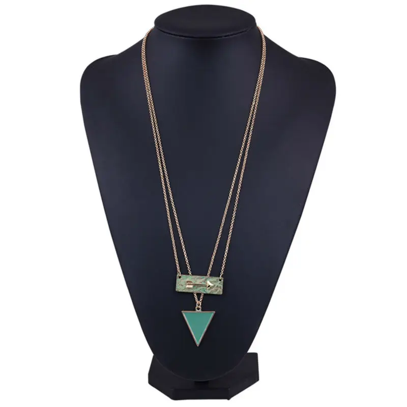 Летнее модное ювелирное изделие женское ожерелье с кулоном многослойное длинное