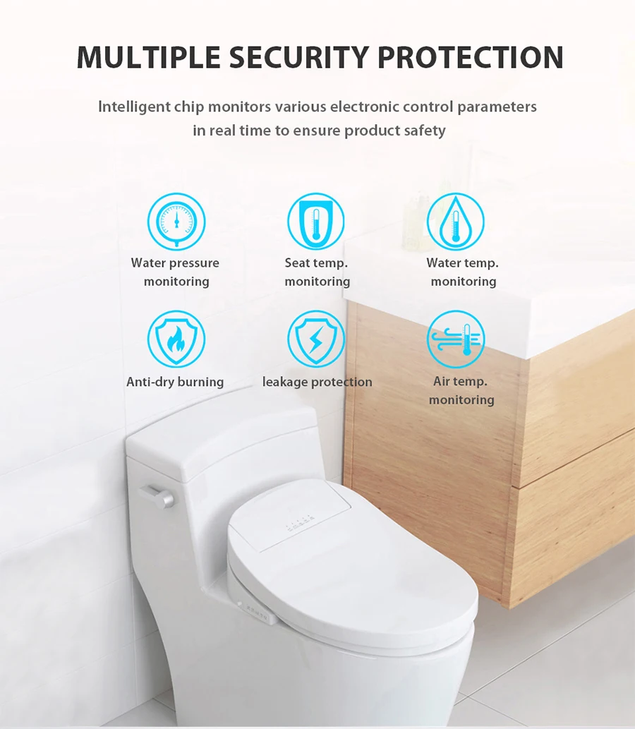 Intelligent Toilet Seat Smart Bidet heated Electric Bidet Cover toilet seat Led Light Wc smart toilet seat covers