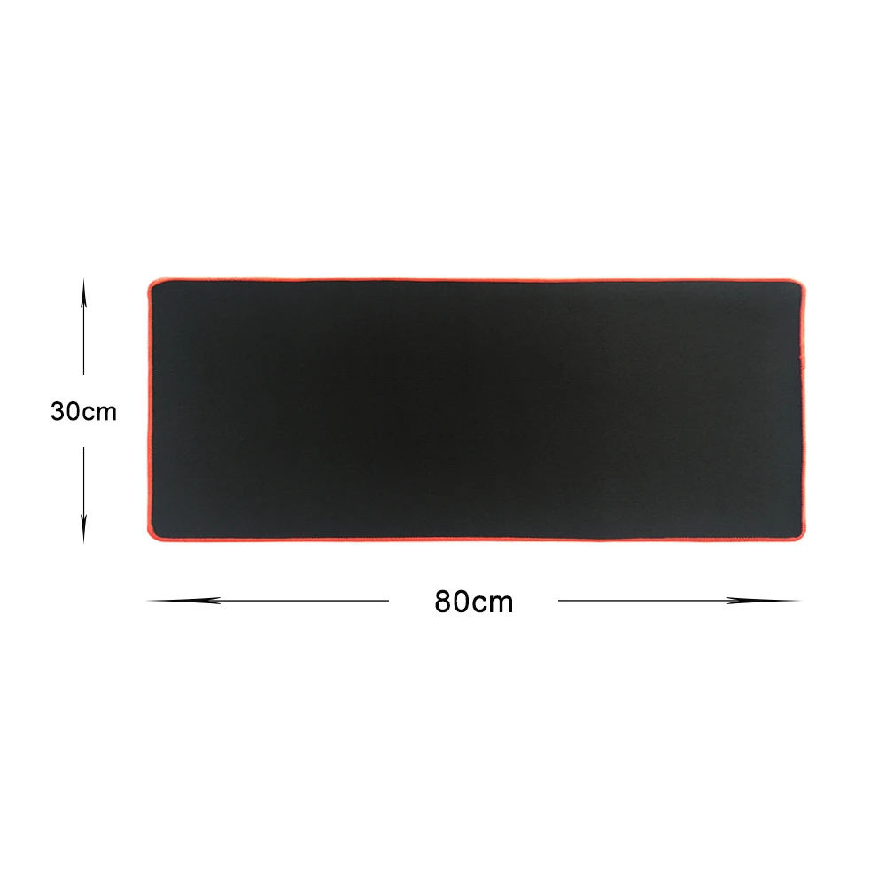 Red30x80cm Чистый черный большой игровой коврик для мыши, цветной коврик для мыши, коврик для клавиатуры, Настольный коврик для ноутбука, ноутбука, геймера, коврик для мыши - Цвет: Red30x80cm
