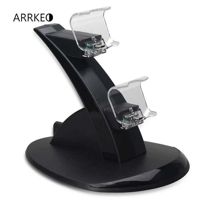 ARRKEO зарядка через usb светодиодный пульт дистанционного управления зарядные устройства контроллера подставка для Игровые приставки 4 PS4 тонкий поляризационный фильтр Pro Dualshock 4 беспроводной контроллер геймпад