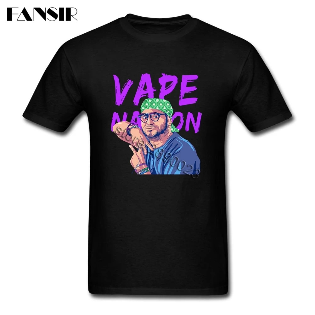 XS-3XL Vape нации Экран: футболка с принтом в виде рубашки круглым вырезом и короткими