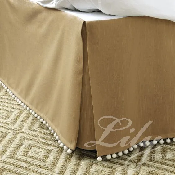 Бесплатная доставка горячая Распродажа юбка для кровати в отеле помпон tassel5Colors