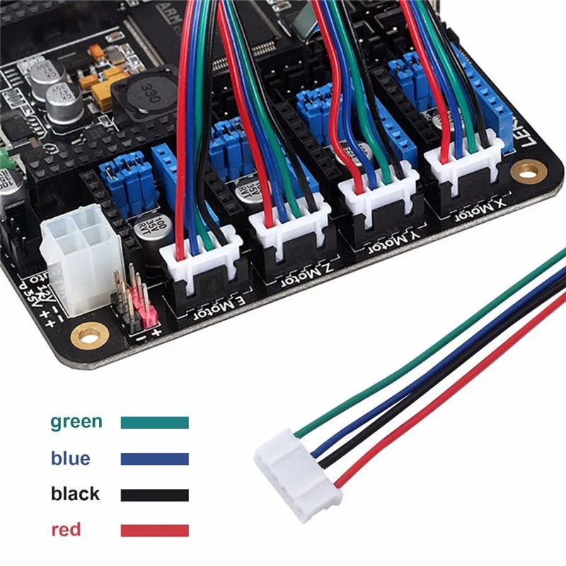 4 шт 100 см/200 см 4pin до 6pin XH2.54 NEMA 17 шаговый двигатель кабель DuPont линия для 42 шагового двигателя
