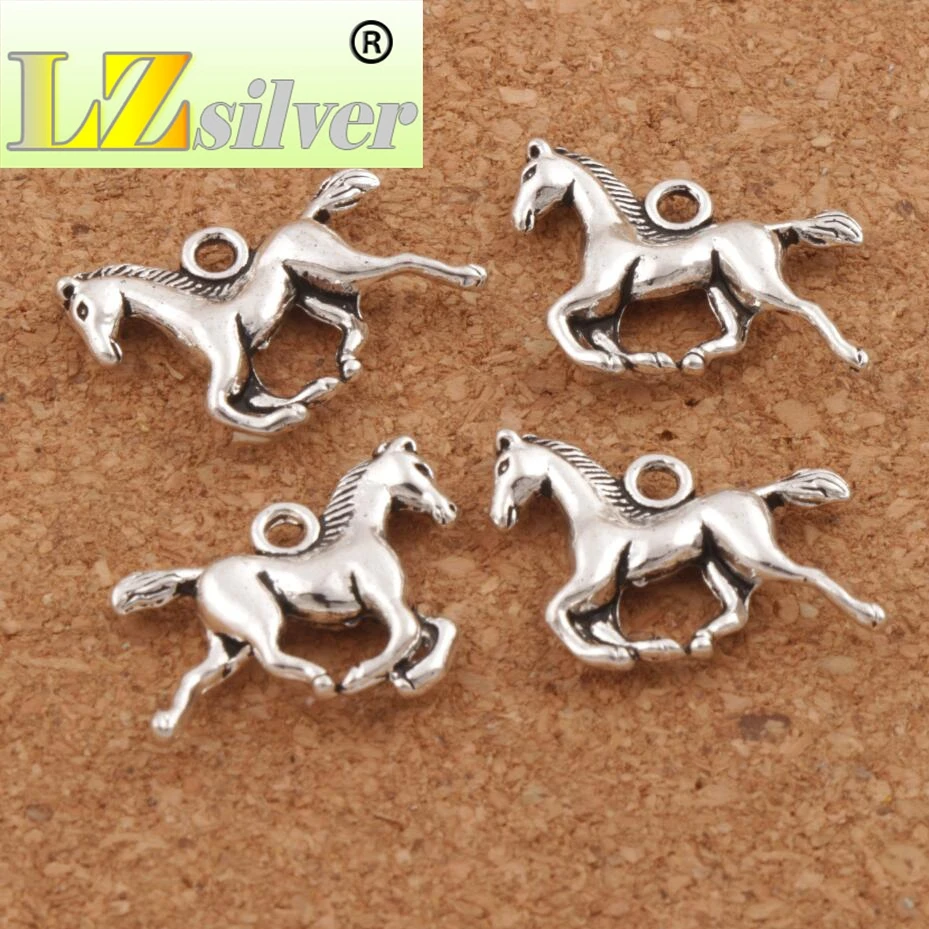 

Running Horse Charms Pendants Jewelry DIY Fit Bracelets Necklace Earrings L050 19pcs New 19x15.5mm Zinc Alloy