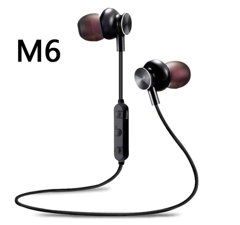 Универсальные магнитные наушники Bluetooth водонепроницаемая Спортивная гарнитура 4