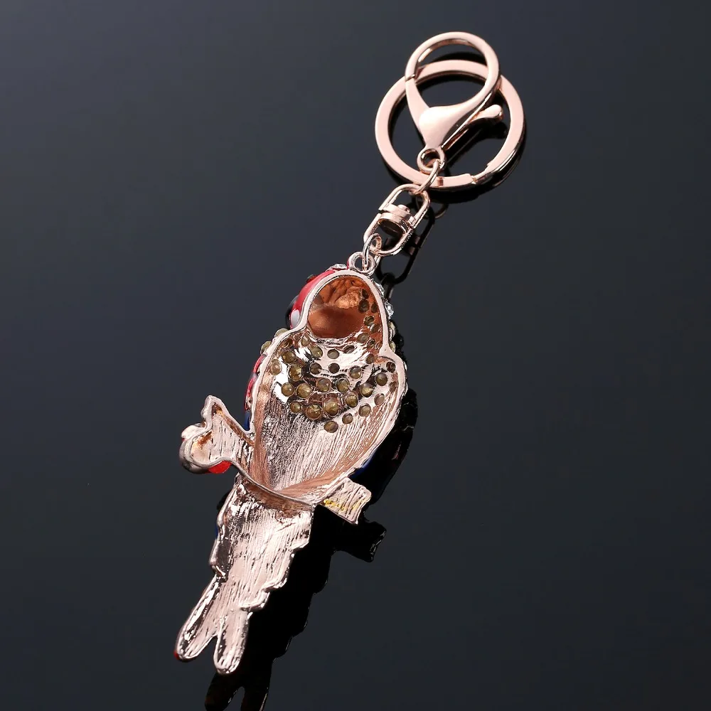 Parrot Bird Pendant Charm Rhinestone Crystal Purse Bag Keyring Key Chain Accessories Wedding Party Gift | Украшения и аксессуары