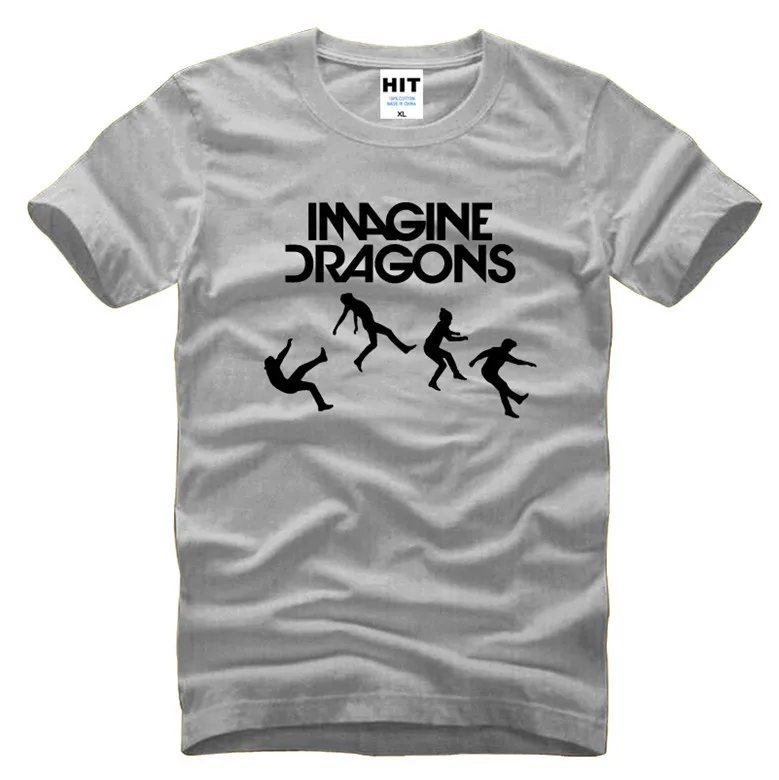 Оптовая Панк Чистая Футболка Мужчины Роскошные Представьте Драконы Независимых