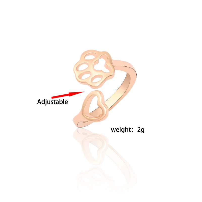 Модное кольцо для мужчин и женщин простое с когтями собаки творческое Открытое