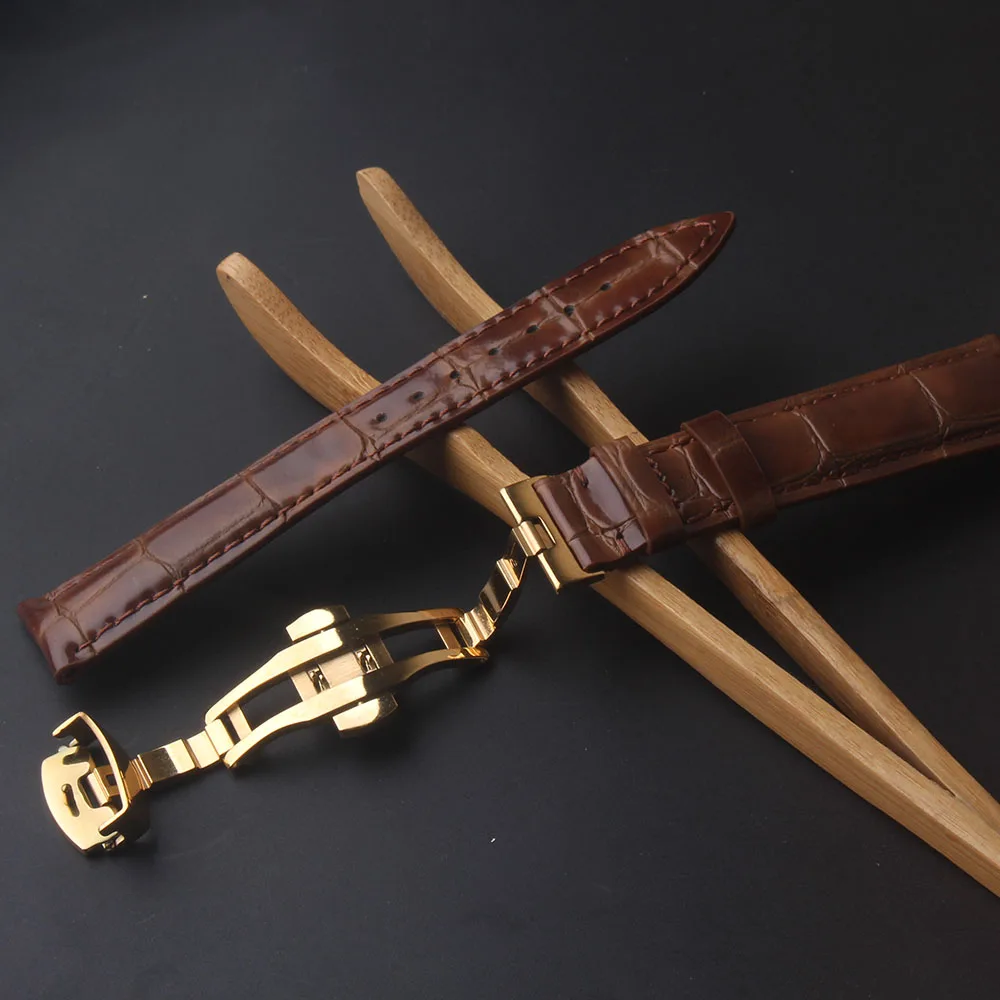 Ремешок из натуральной кожи для часов яркий мягкий водонепроницаемый браслет с