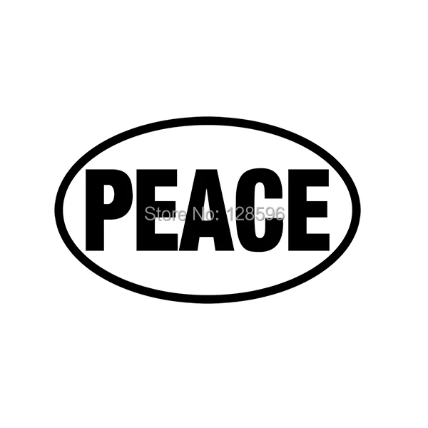 Мир овальная наклейка виниловые окна автомобиля ноутбук CHRISTIAN JESUS|decal sticker|vinyl